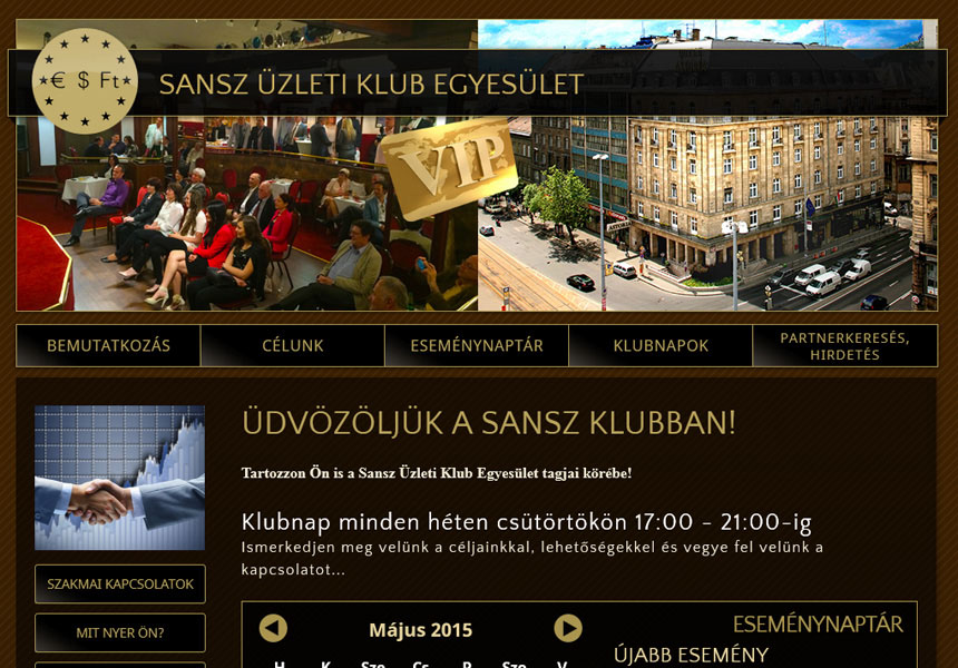 Sansz Klub web oldal