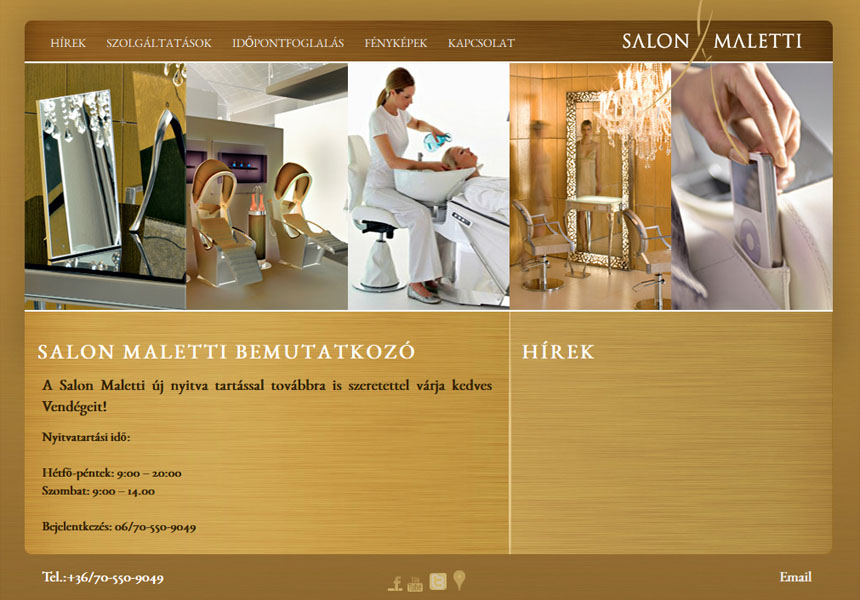 Salon Maletti web oldal